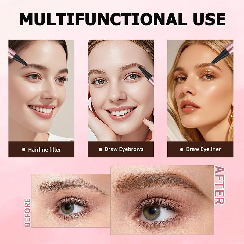 Four-claw liquid eyebrow pencil
