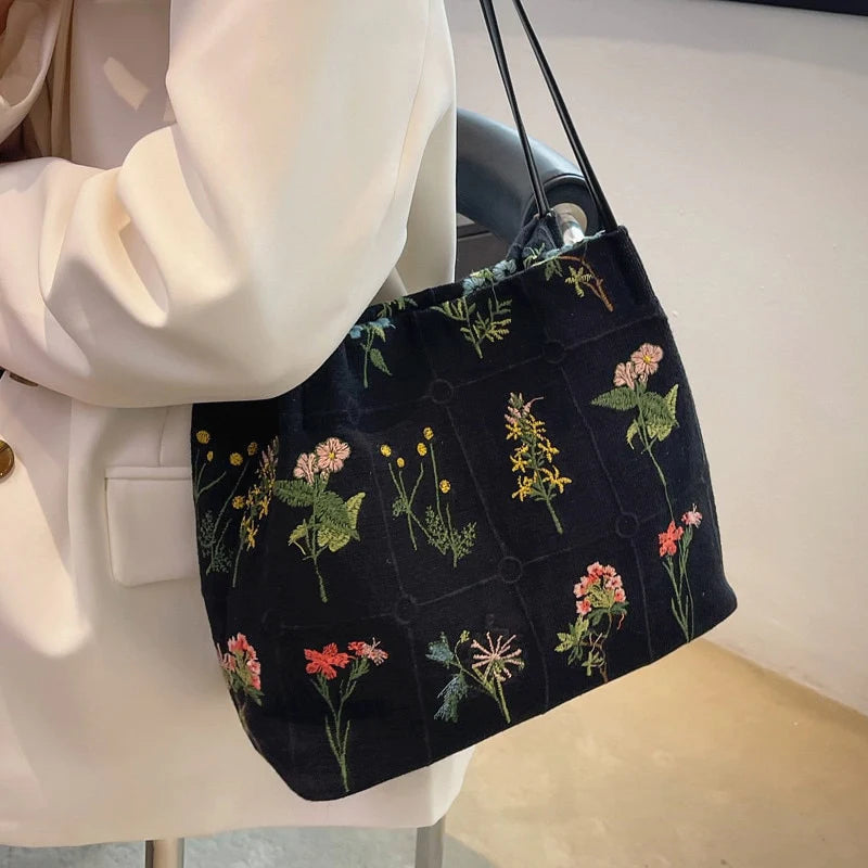 Embroidered Trend Tote Bag