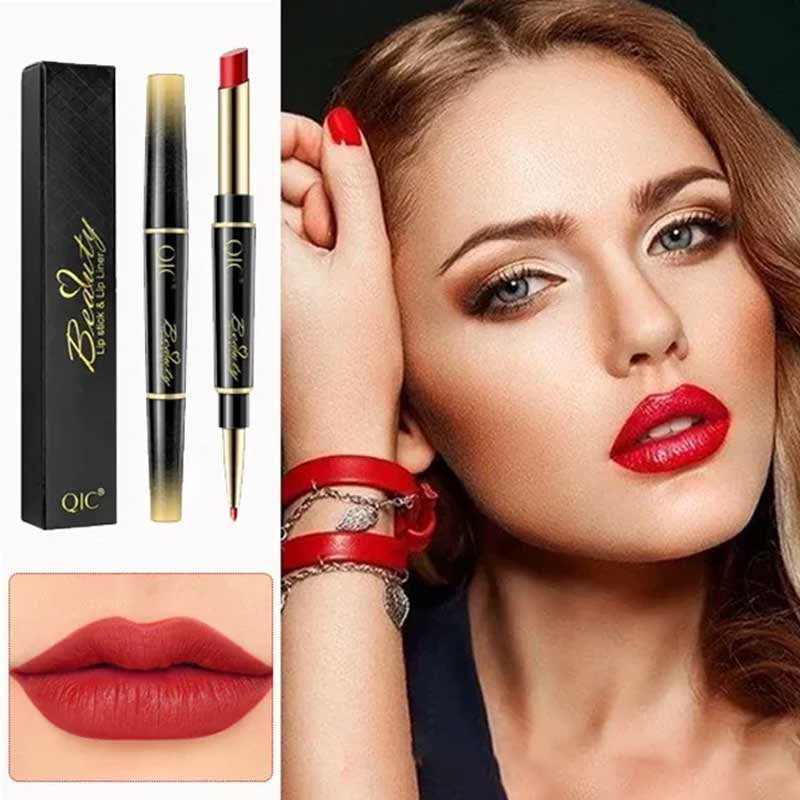 2-in-1 Doppelseitiger Lippenstift und Lipliner