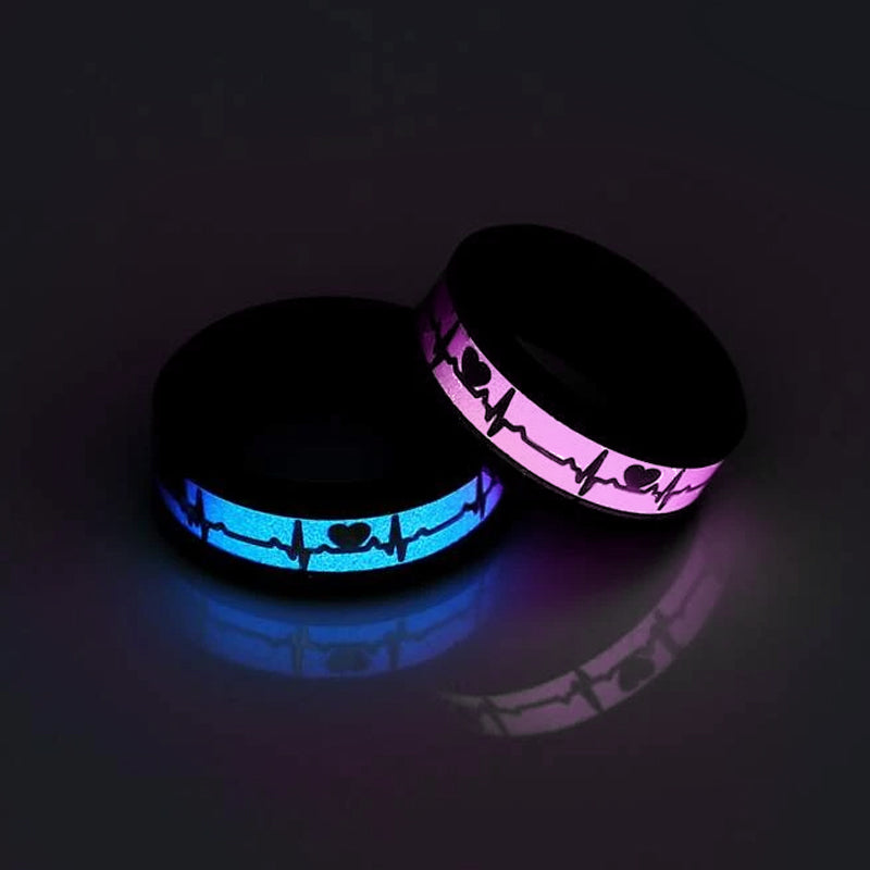 Luminous Electrocardiogram Ring