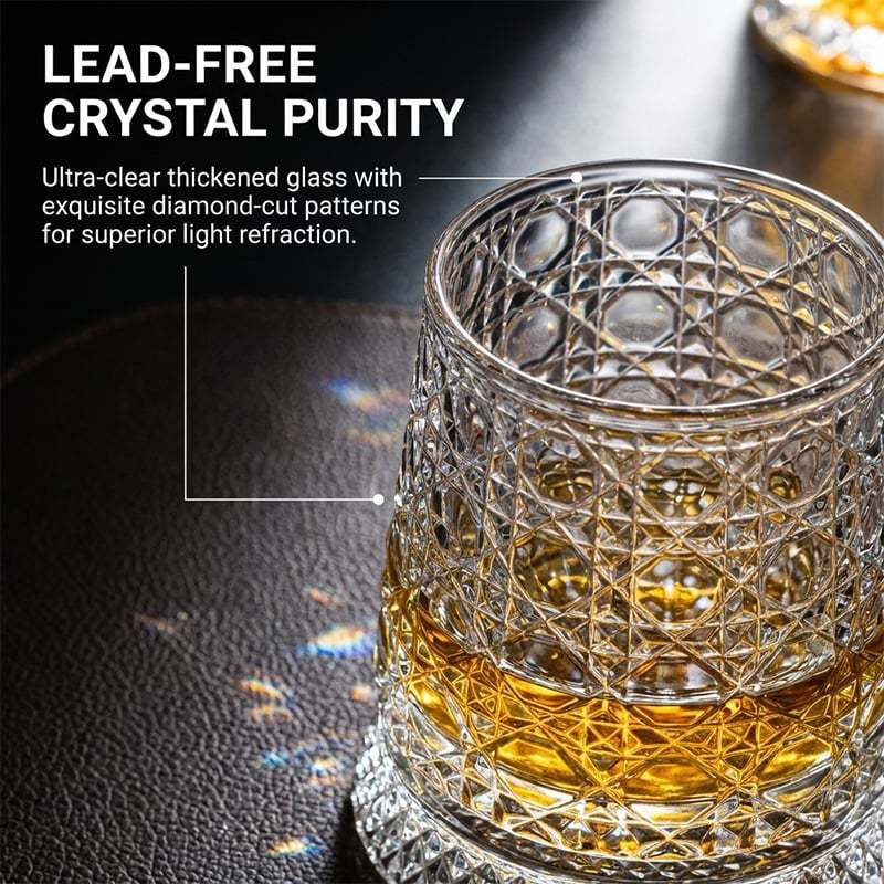 Rotating Whiskey Glass