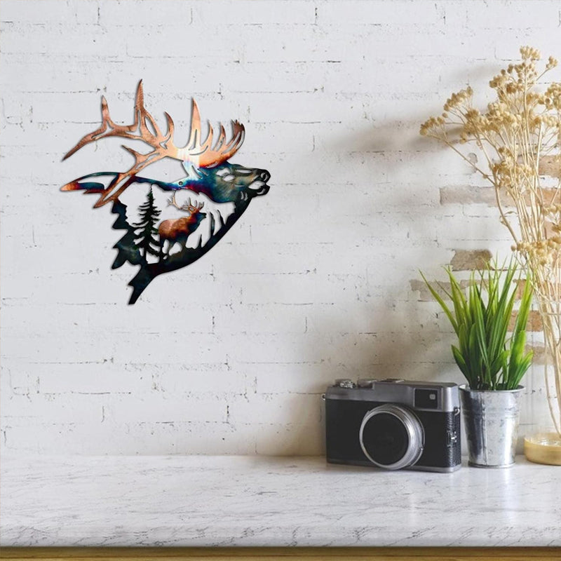 Rustic Style Wild Animals Metal Wall Decoration Art