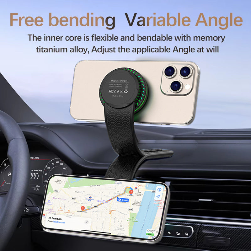 2 in 1 Car Folding Magnetic Wireless Charger