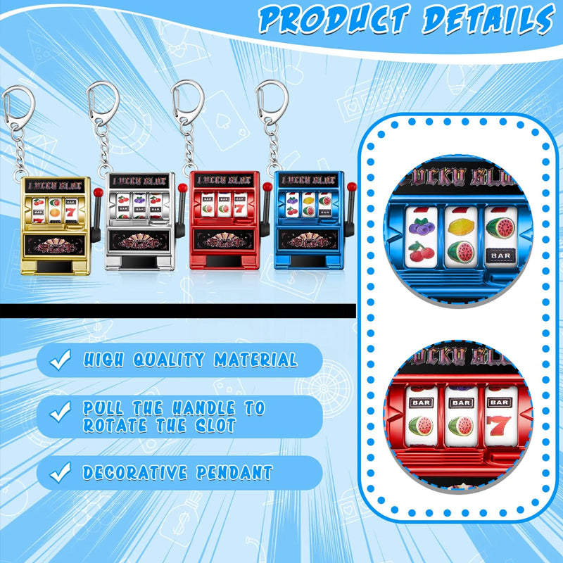 Key ring designed in the form of a slot machine