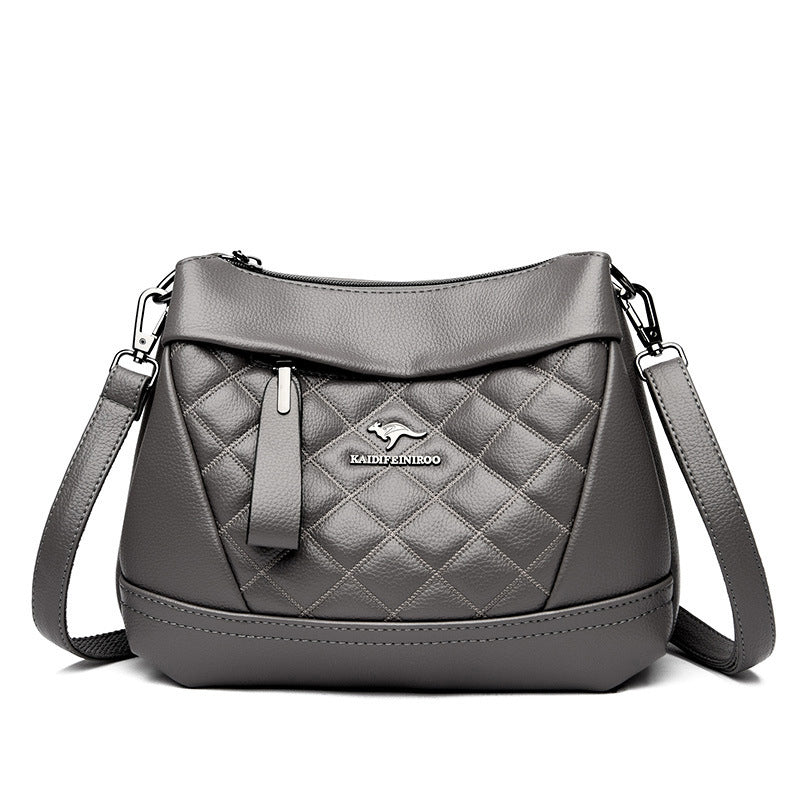 Rhomboid Pebbled Leather Bag