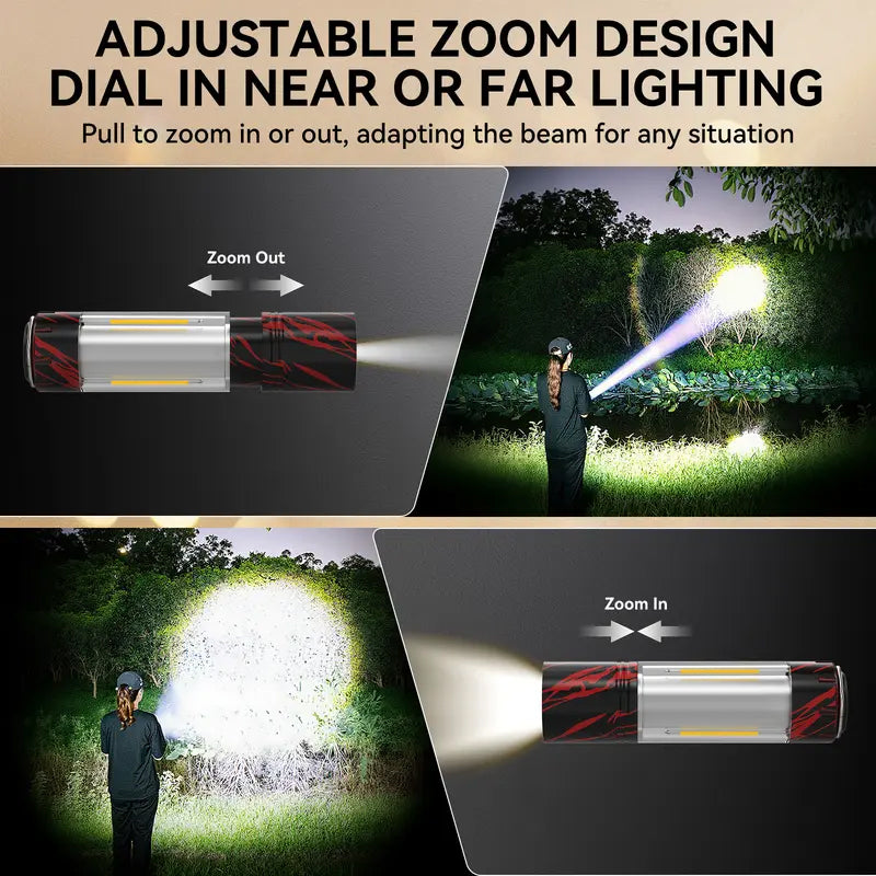 White Laser Zoom Flashlight