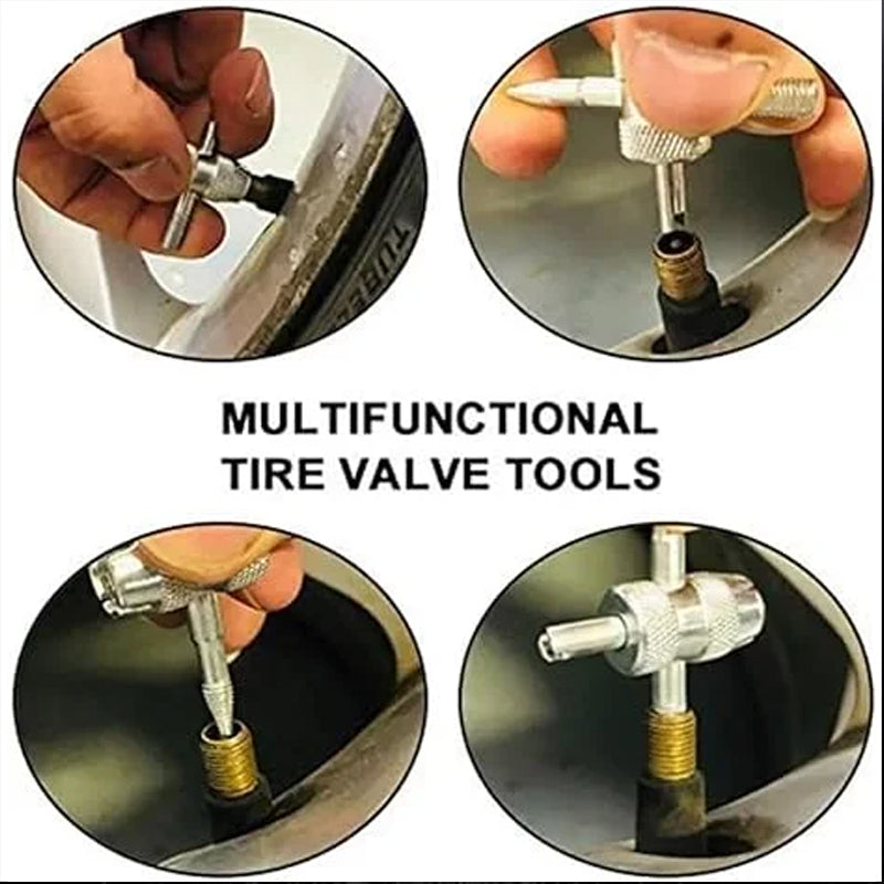 Four-In-One Hardware Tool Car Tire Valve Repair Tool(5 PCS)