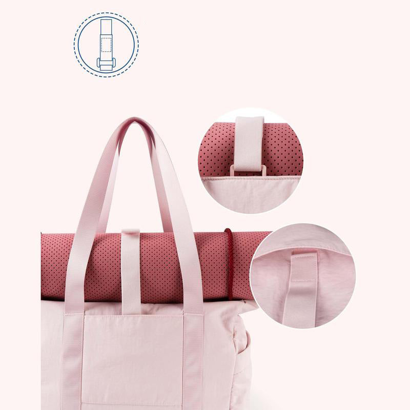 Women Tote Bag Shoulder with Yoga Mat Buckle