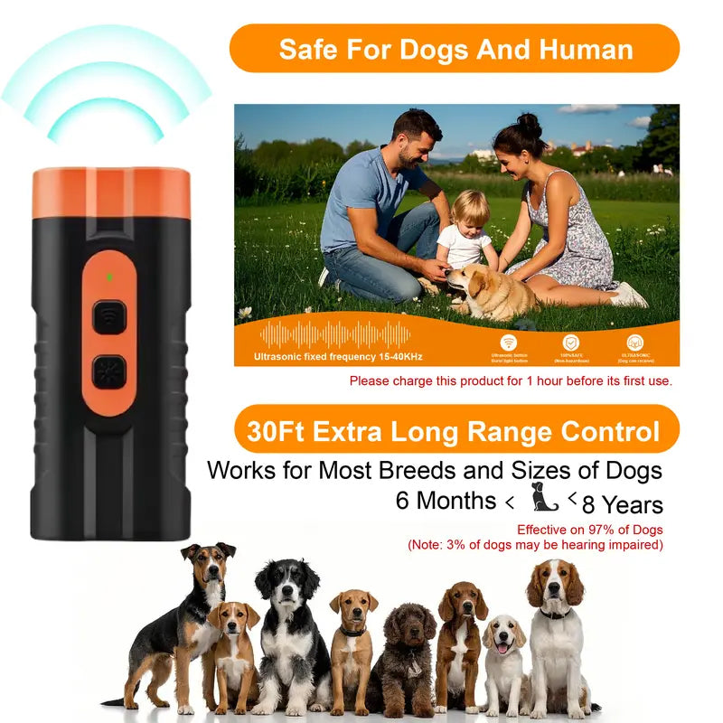 Ultrasonic Dog Repellent Trainer & Safety Device