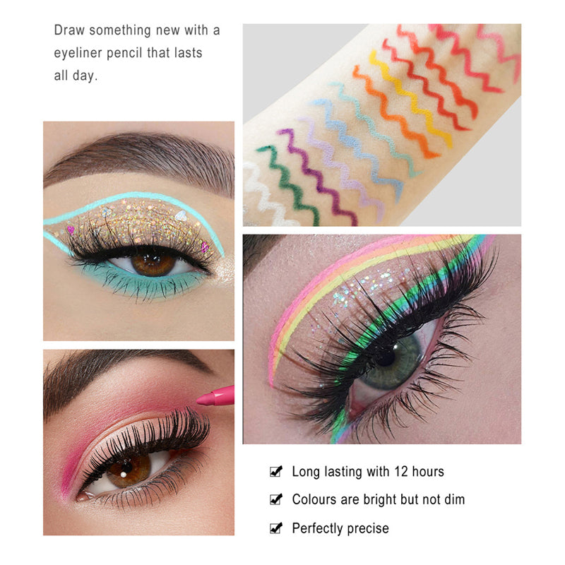 20 PCS Colored Eyeliners Pencil Set