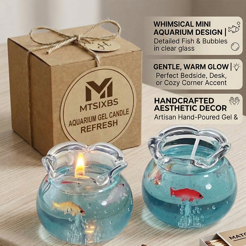 Mini Bubble Fish Tank Scented Candle
