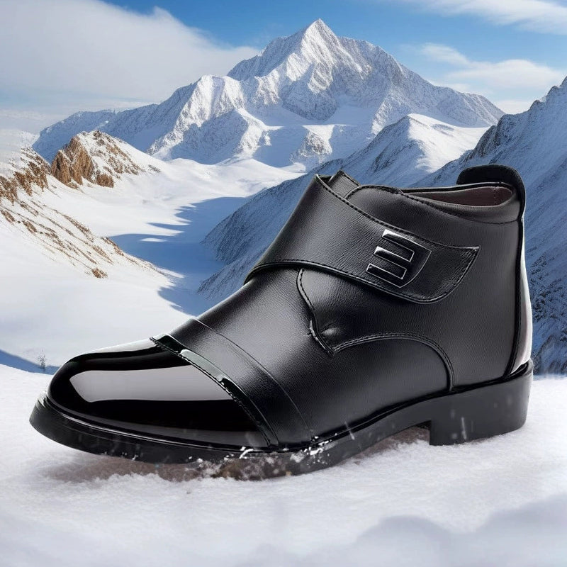 Men's Winter Leather Shoes Plush Warm Comfortable