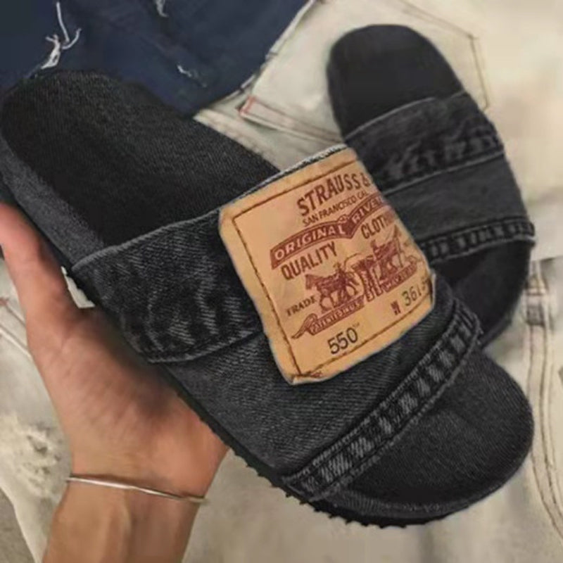 Women's Stylish Denim Slides