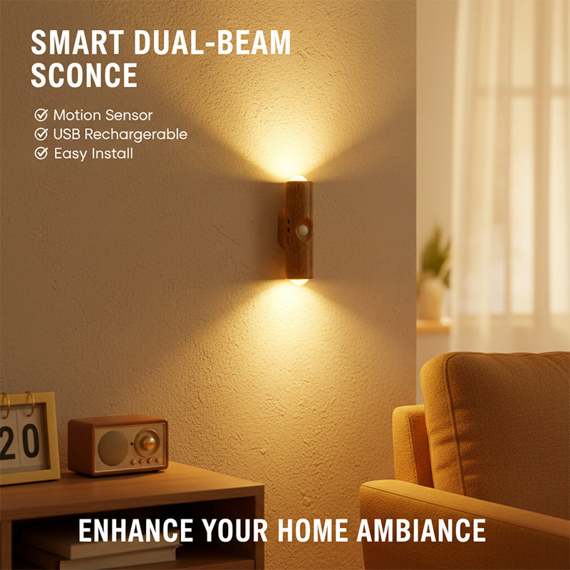 Dual-Head Cat's Eye Sensor Wall Light