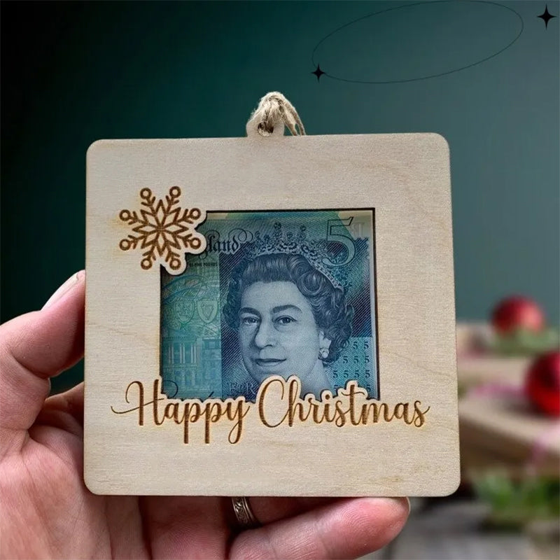 Christmas Wooden Money Clip Decoration