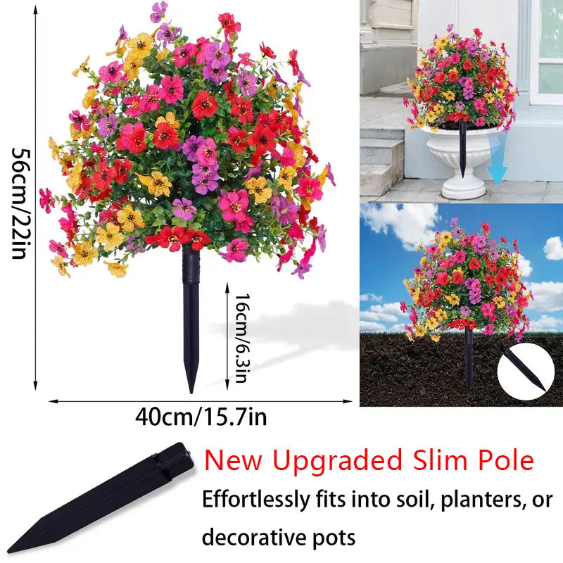 Artificial Violet for Outdoor Indoor Garden Home Decoration