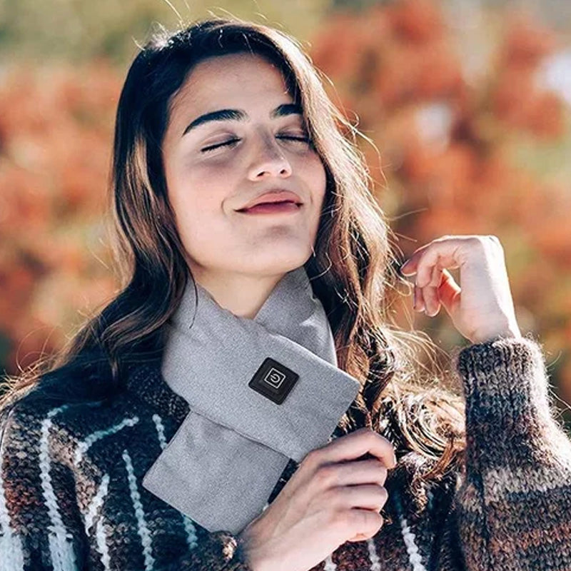 Multi-functional USB rechargeable heating scarf