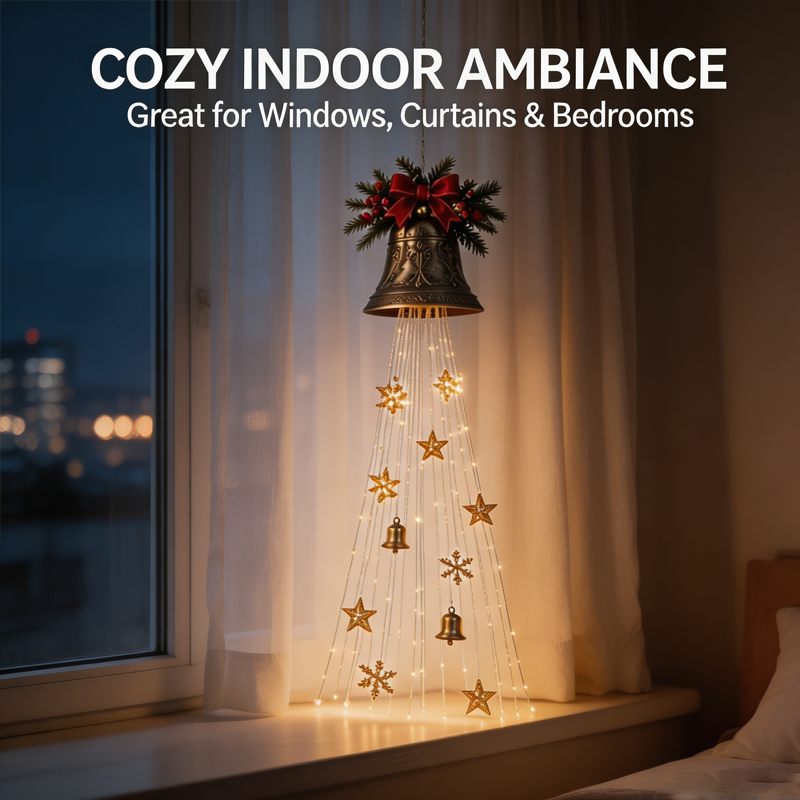 Christmas Bell Cascade Solar Yard Light