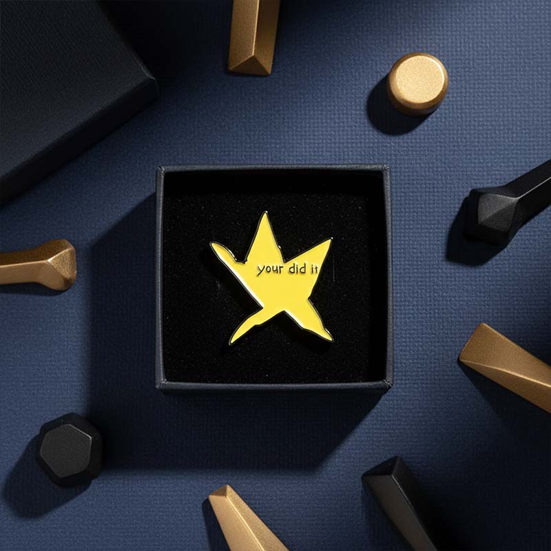 Funny Star Zinc Alloy Cartoon Badge Brooch