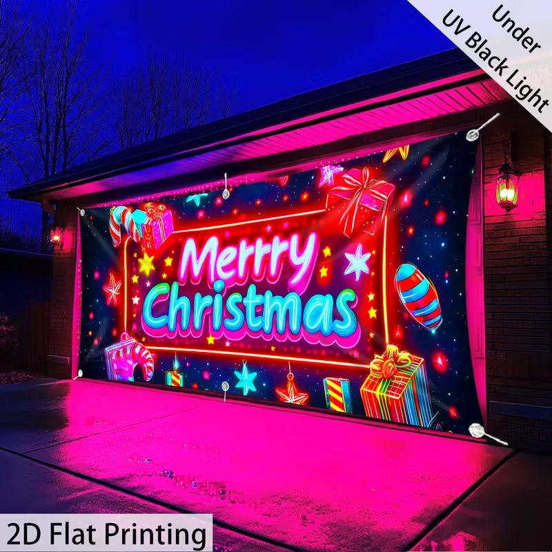 Christmas Garage Door Cover Banner