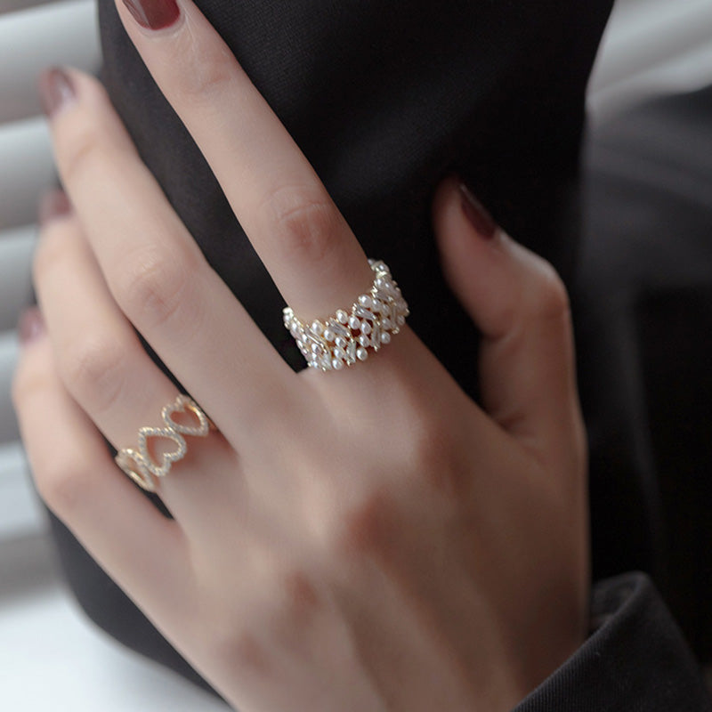 Eliora Crystal Pearl Ring