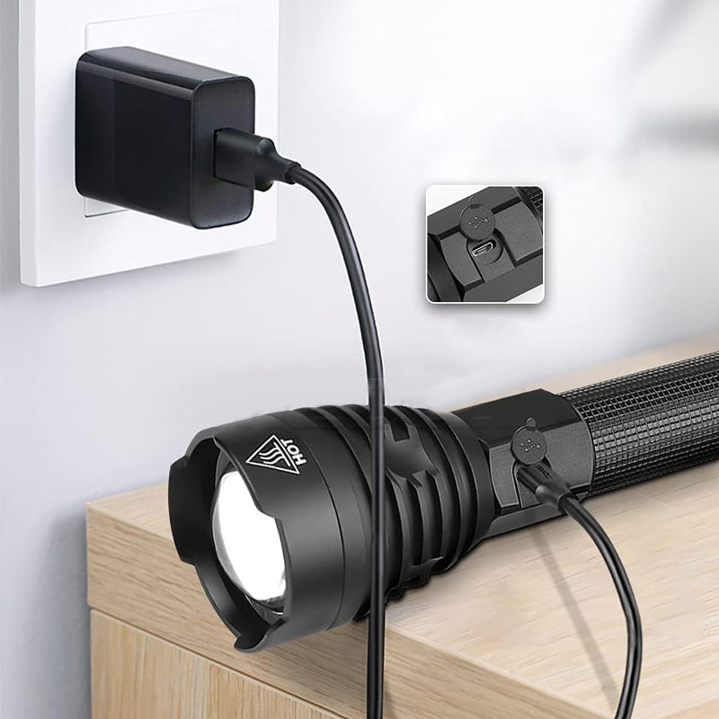 LED Rechargeable Tactical Laser Flashlight