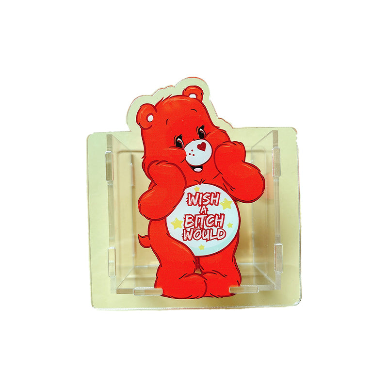 Dirty Words Rainbow Bear Acrylic Pen Holder