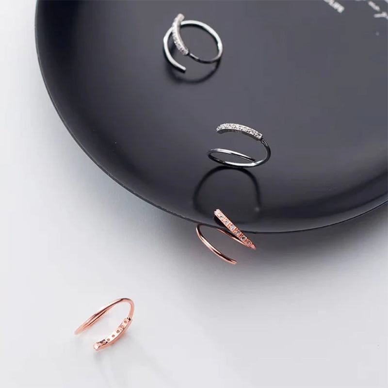 Spiral Hoop Twist Earrings