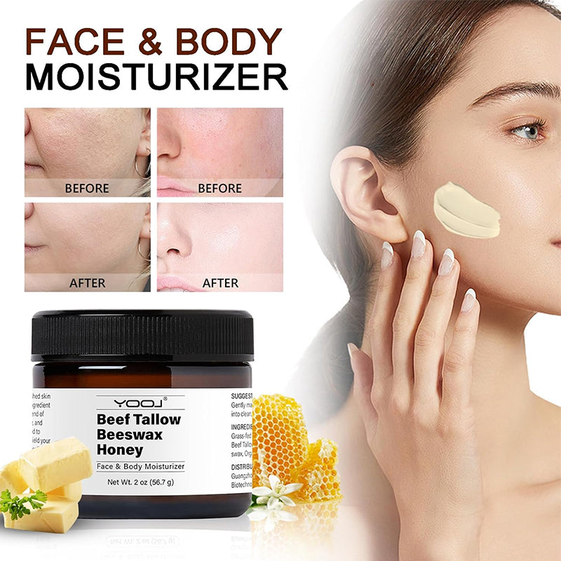 Beef Tallow Beeswax and Honey Face Moisturizer