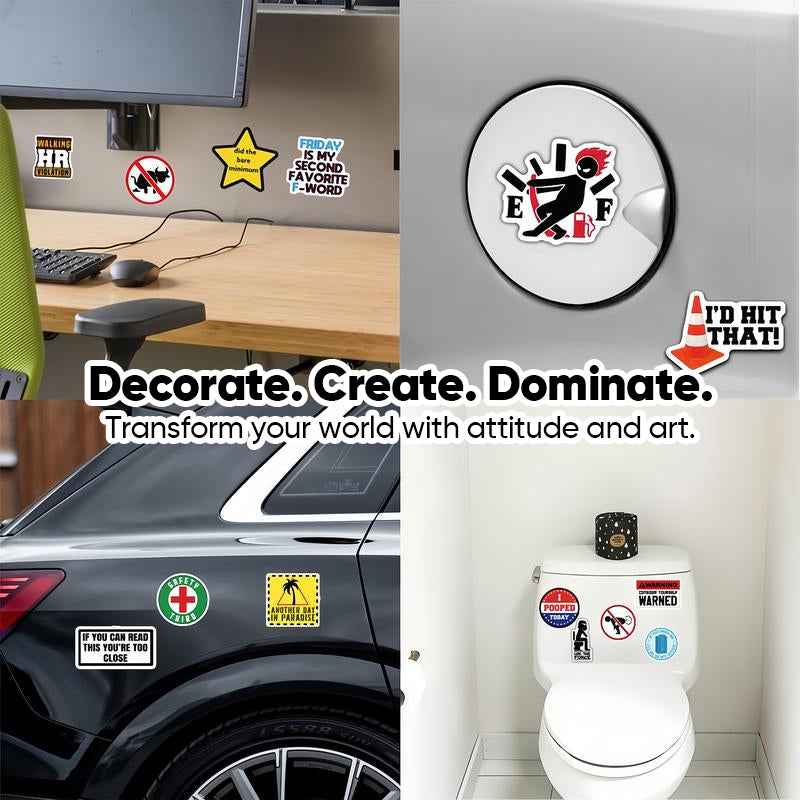 130 PCS Funny Saying Sticker