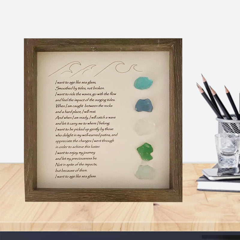 Sea Glass Art Photo Frame