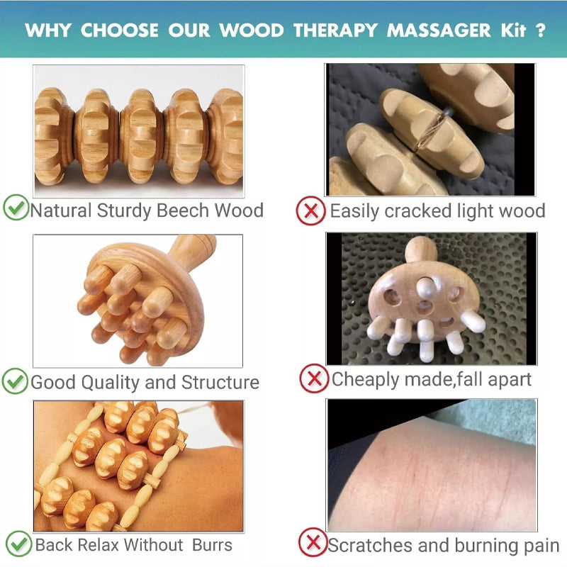 Beech Wood Massage Set