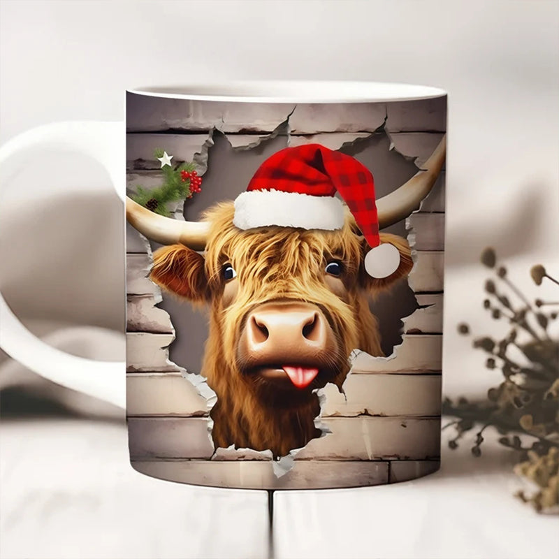 Highland Cow Ceramic Coffee Mug