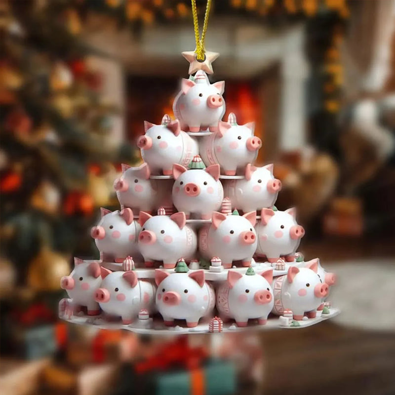 Stacking Animal Christmas Ornaments