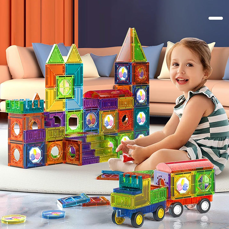 Early childhood education magnetic building blocks