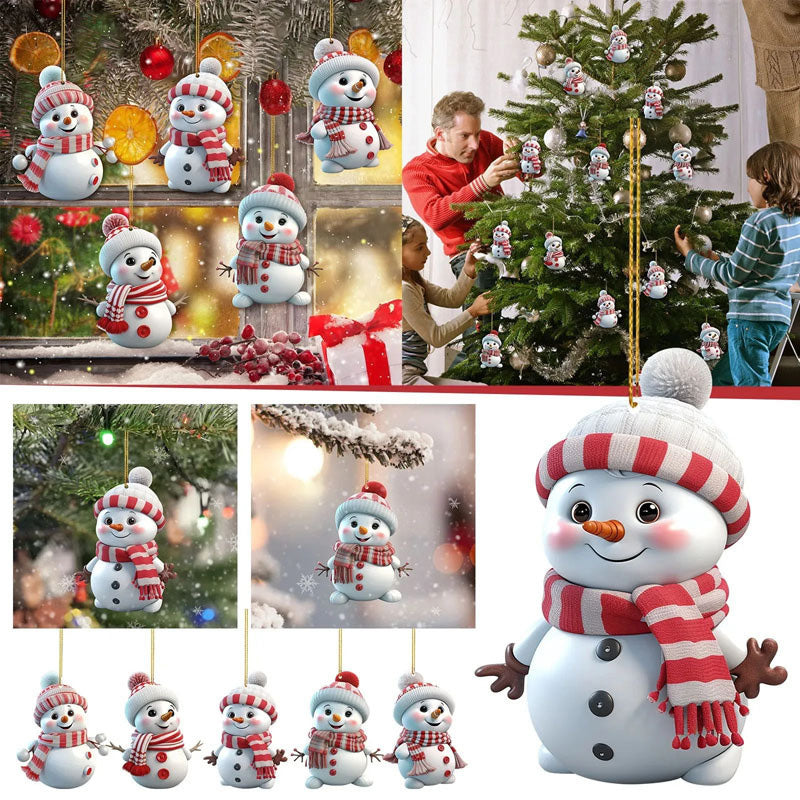 Acrylic Snowman Stacked Christmas Ornaments