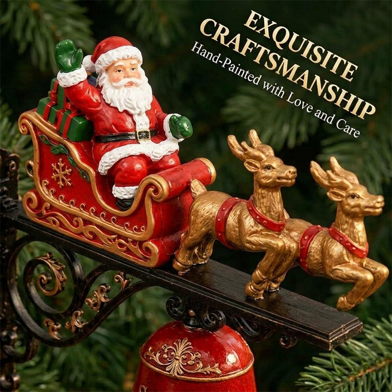 Santa Sleigh Decor with Bell