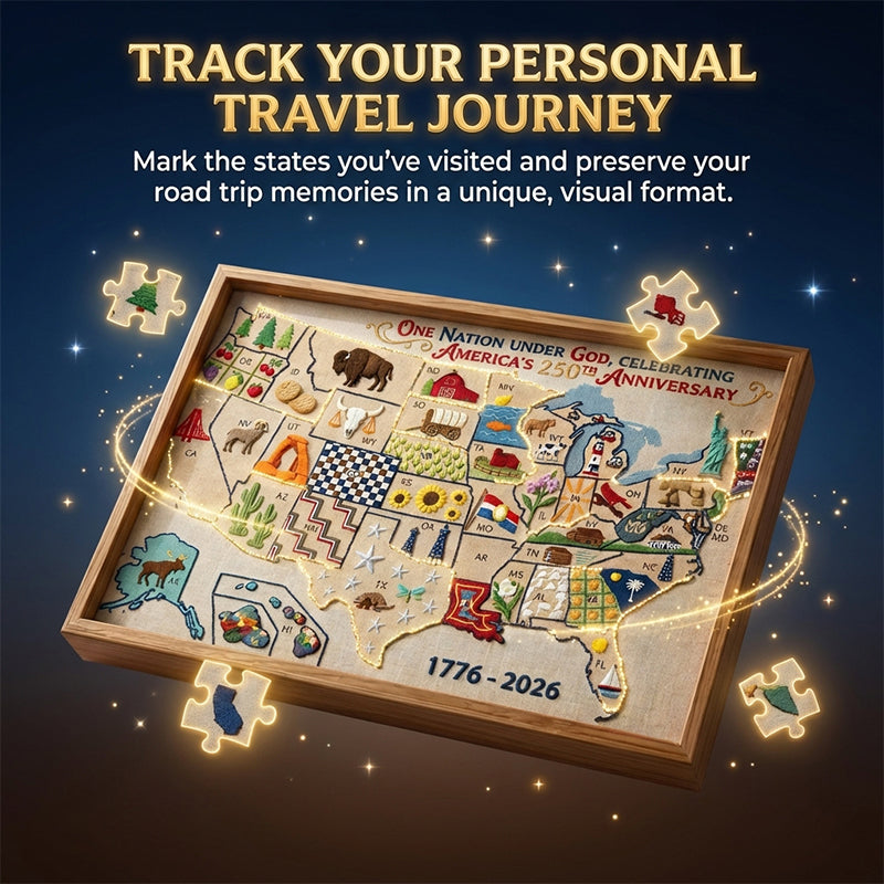 USA Map Cross Stitch DIY Kit