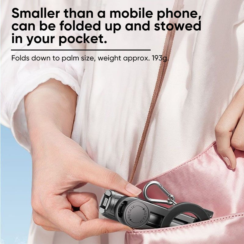 Portable magnetic selfie stick