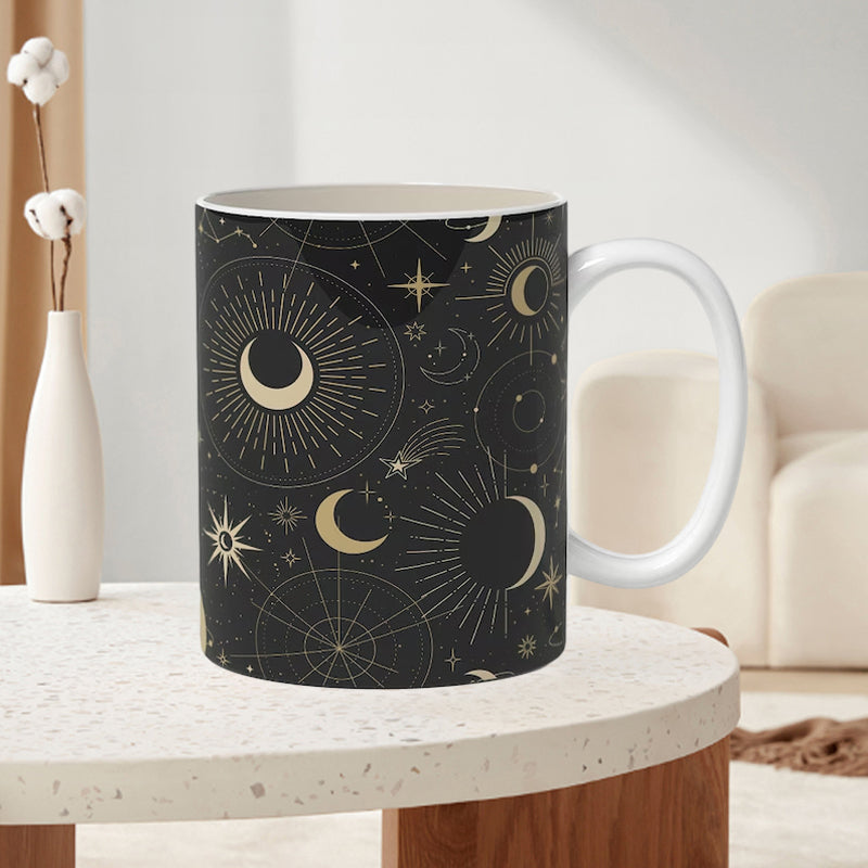 Star and Moon Print Mug