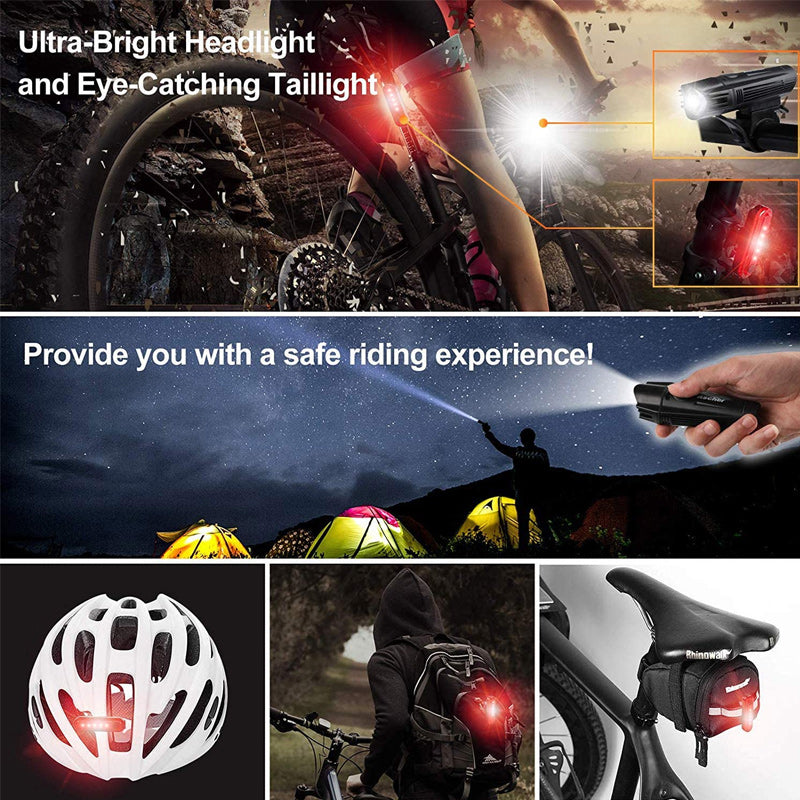 Ultra Bright USB Rechargeable Bike Light Kit