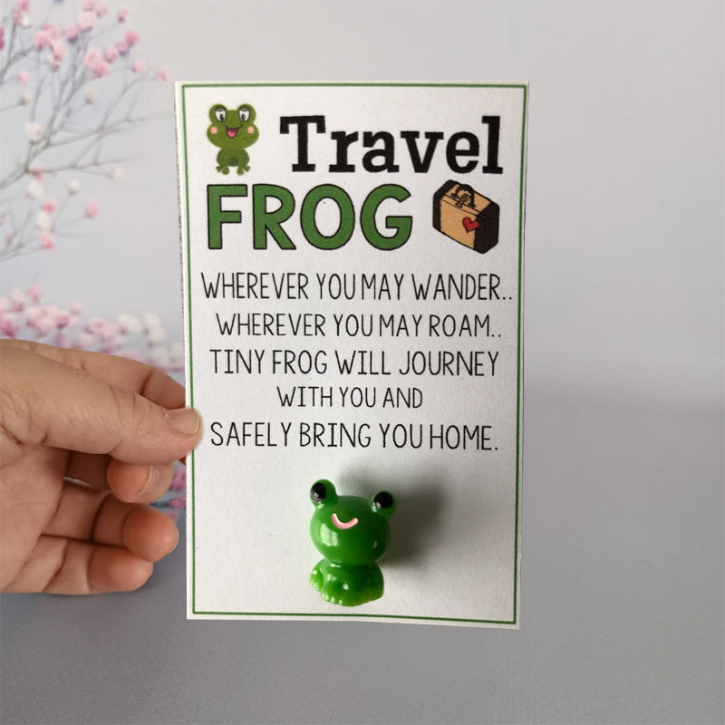 TRAVEL FROG mini adorable froggy Greeting Cards