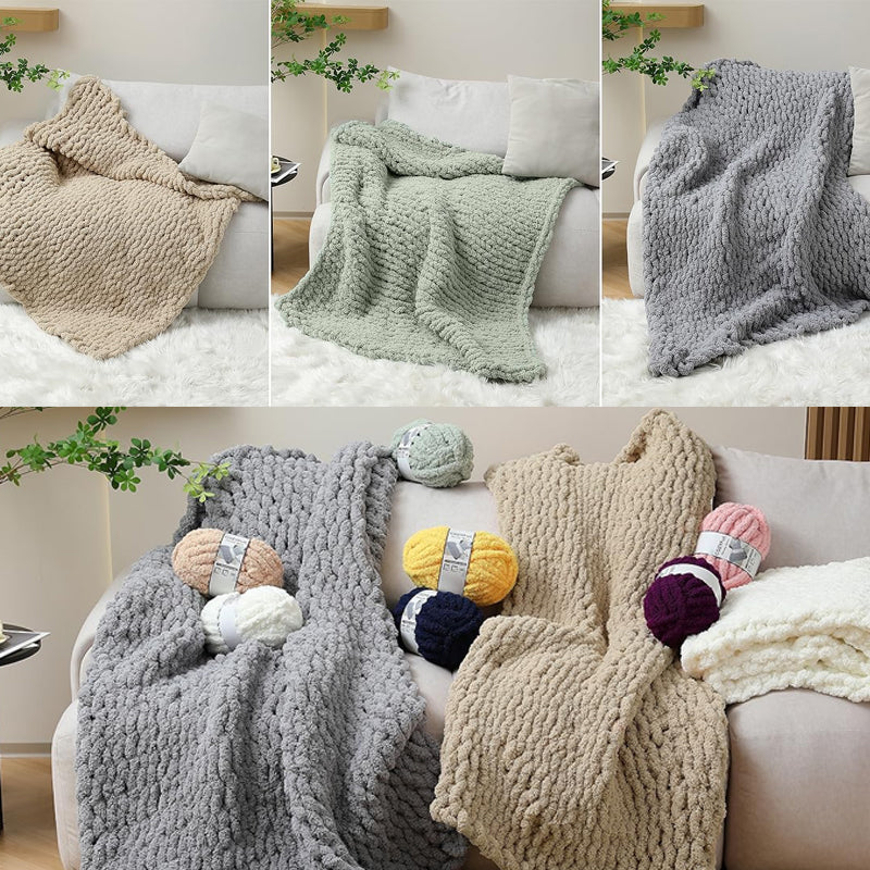 Super Bulky Chunky Knit Blanket Yarns