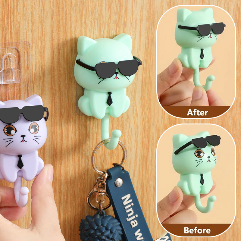 Cat Shaped Clothes and Hat Hooks