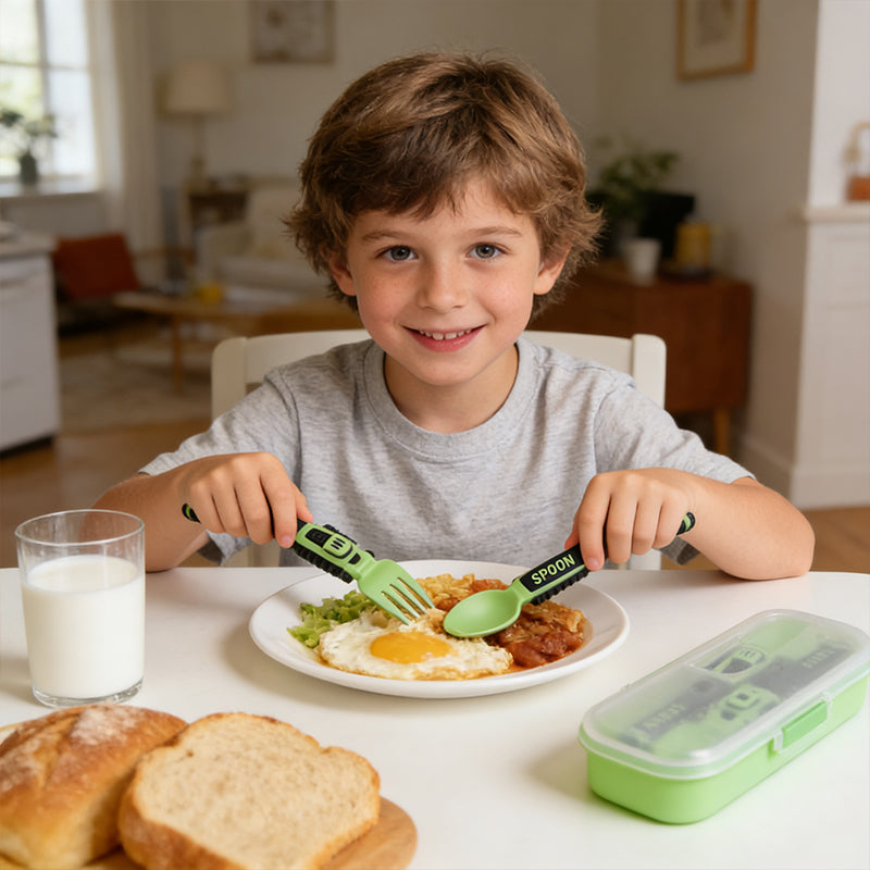 Kids’ Construction Vehicle Utensil Set