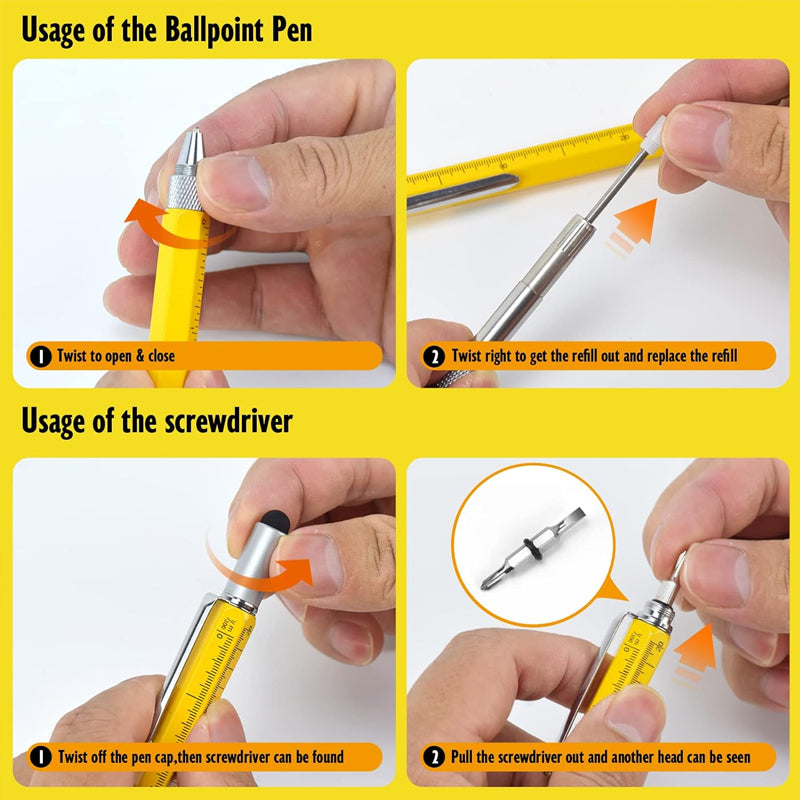 6 IN 1 Multifunction Ballpoint Pen