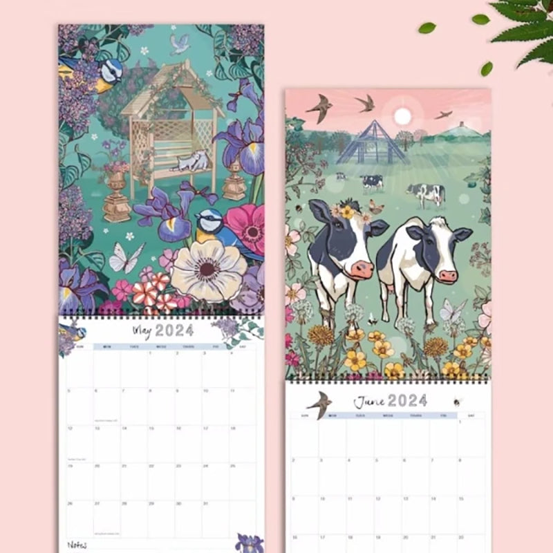 2024 Nature and Wildlife Art Wall Calendar