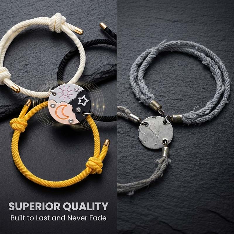 Sun Moon Star Magnetic Bracelet Set