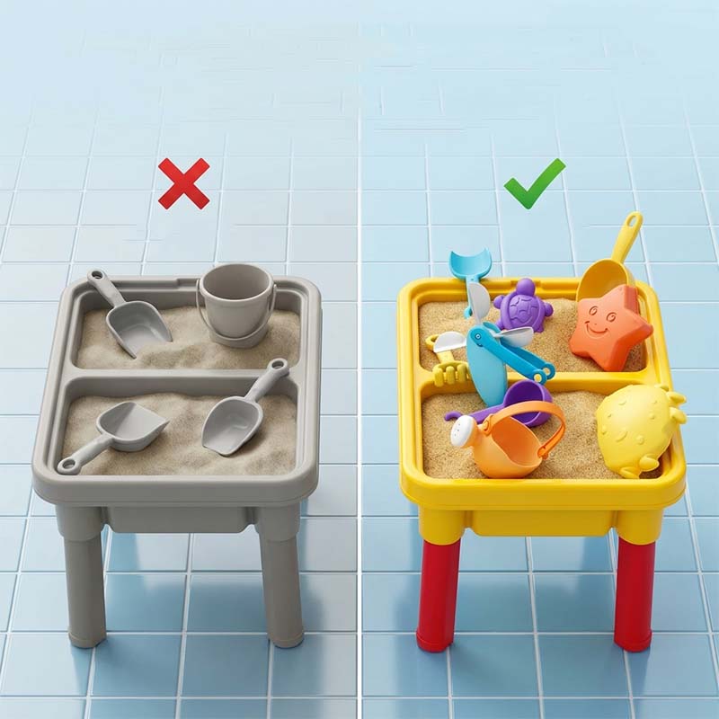 Kids Indoor & Outdoor Beach Water Table Playset – 15-Piece Set