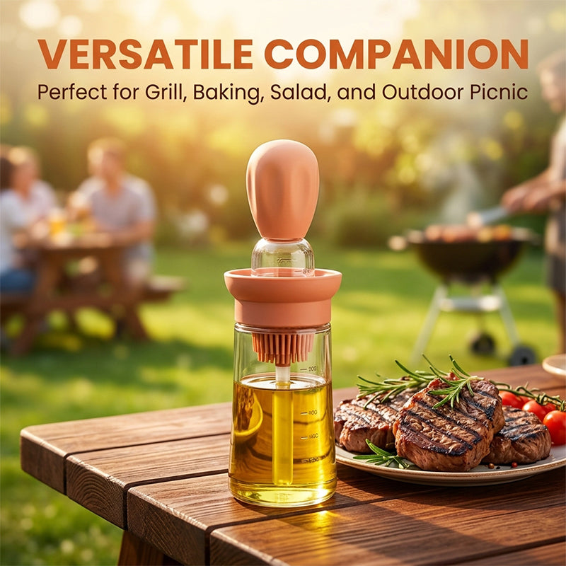 Oil Dispenser Bottle with Silicone Brush